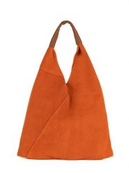 Mila Blu Skórzana torebka "Mirtillo" w kolorze pomarańczowym - 34 x 39 x 8 cm rozmiar: onesize. Pomarańczowe torebki klasyczne damskie Mila Blu, bez wzorów, z materiału, bez dodatków. Za 187.96 zł.