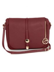 Pia Sassi Skórzana torebka "Monte Avella" w kolorze bordowym - 25 x 23 x 7 cm rozmiar: onesize. Czerwone torebki klasyczne damskie Pia Sassi, bez wzorów, z materiału, bez dodatków. Za 252.99 zł.