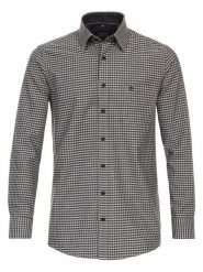 CASAMODA Koszula - Comfort fit - w kolorze czarno-szarym rozmiar: XL. Czarne koszule męskie CASAMODA, xl, bez wzorów, z bawełny, bez kołnierzyka, bez ramiączek. Za 82.64 zł.