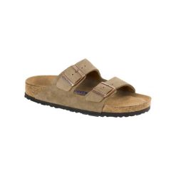 Klapki męskie Birkenstock Arizona Sfb. Brązowe klapki i japonki męskie Birkenstock, z materiału. Za 409.00 zł.