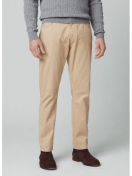 Hackett London Spodnie chino w kolorze beżowym rozmiar: W36. Brązowe spodnie materiałowe męskie Hackett London, z aplikacjami. Za 202.03 zł.