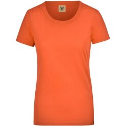 T-shirt damski Glemo fluo pomarańczowy, 100% bawełna, 160 g/m². Czerwone bluzki damskie YB SPORTS, m, bez wzorów, z bawełny, bez kołnierzyka. Za 129.99 zł.