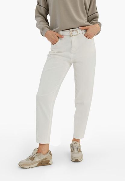 Kremowe jeansy, Carrot Fit, D-MAMMA 3. Białe jeansy damskie Volcano. Za 169.99 zł.