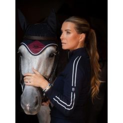 Damski sweter 1/4 zip Equestrian Stockholm. Niebieskie swetry klasyczne damskie EQUESTRIAN STOCKHOLM, na zimę, bez kołnierzyka. Za 518.50 zł.