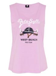 Polo Sylt Top w kolorze jasnoróżowym rozmiar: M. Różowe topy damskie Polo Sylt, m, bez wzorów, z bawełny, bez kołnierzyka. Za 37.38 zł.