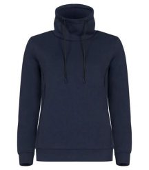 Clique Hobart Women bluza z wysokim kołnierzem Dark Navy. Niebieskie bluzy bez kaptura damskie CLIQUE, l, z elastanu. Za 188.92 zł.