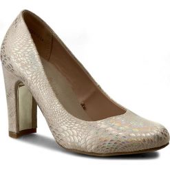 Czółenka i Szpilki JENNY FAIRY W17SS410-1A. Żółte czółenka damskie Jenny Fairy, bez wzorów, z materiału, bez obcasa. W wyprzedaży za 49.99 zł.