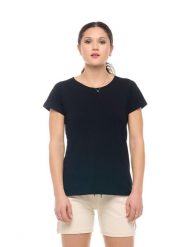 Koszulka na co dzień na siłownię. Czarne t-shirty damskie LEONE 1947 APPAREL, l, bez wzorów, z jeansu, bez kołnierzyka. Za 63.11 zł.