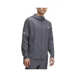 Kurtka wodoodporna Under Armour Tech Utility Woven. Szare kurtki męskie Under Armour, m, bez wzorów, z materiału, bez kaptura. Za 413.50 zł.