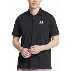 Koszulka polo na co dzień męska UNDER ARMOUR z kołnierzykiem bawełna. Czarne koszulki polo męskie Under Armour, m, bez wzorów, z bawełny, bez ramiączek. Za 189.00 zł.