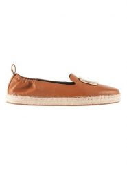 Högl Skórzane espadryle w kolorze pomarańczowym rozmiar: 40. Pomarańczowe espadryle damskie HÖGL, bez wzorów, bez obcasa. Za 337.41 zł.