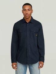 G-Star Koszula w kolorze granatowym rozmiar: M. Niebieskie koszule męskie G-Star, m, bez wzorów, z bawełny, bez kołnierzyka, bez ramiączek. Za 234.95 zł.
