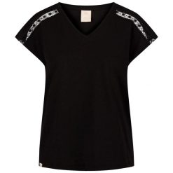 Damska koszulka z dekoltem w szpic Trespass Willa. Czarne t-shirty damskie Trespass, xl, bez wzorów, z bawełny, bez kołnierzyka. Za 187.55 zł.