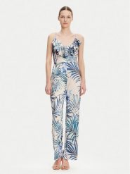 Guess Kombinezon W5GD72 KBAC2 Niebieski Regular Fit. Niebieskie kombinezony damskie Guess, xs, z aplikacjami, z syntetyku, bez kołnierzyka, bez ramiączek. Za 389.99 zł.