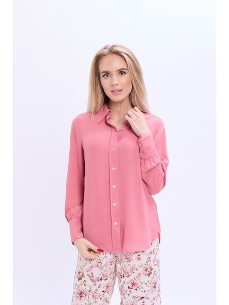 Marks & Spencer Koszula w kolorze jasnoróżowym rozmiar: 44. Różowe koszule damskie Marks & Spencer, bez wzorów, bez kołnierzyka, bez ramiączek. Za 57.60 zł.