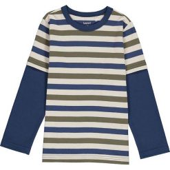Koszulka w kolorze granatowo-beżowym. Brązowe t-shirty chłopięce Lamino, bez wzorów, z materiału, bez ramiączek. W wyprzedaży za 37.95 zł.