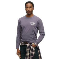Koszulka z długim rękawem Superdry Athletic Essential. Fioletowe koszulki męskie z długim rękawem Superdry., l. Za 150.70 zł.