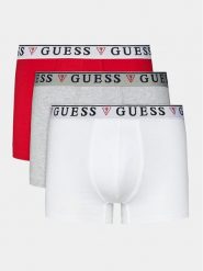 Guess Komplet 3 par bokserek U97G01 KCD31 Czerwony. Czerwone bokserki męskie Guess, z aplikacjami, z bawełny. Za 175.00 zł.