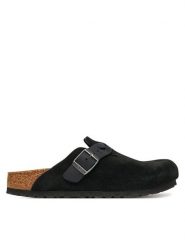 Birkenstock Klapki Boston Braided 1030497 Czarny. Czarne klapki damskie Birkenstock, bez wzorów, ze skóry, bez obcasa. Za 519.99 zł.
