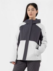 4F Kurtka narciarska w kolorze szaro-białym rozmiar: XS. Białe kurtki narciarskie i snowboardowe damskie 4f, m, bez wzorów, bez kaptura, narciarskie. Za 236.05 zł.