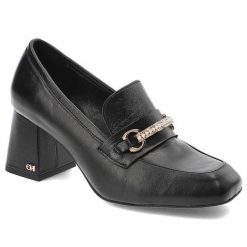 Czarne Półbuty Chebello Damskie Eleganckie Obuwie. Czarne półbuty damskie CheBello, bez wzorów, ze skóry, biznesowe, bez obcasa. Za 439.00 zł.