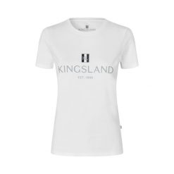 Koszulka damska Kingsland Classic. Białe bluzki sportowe damskie KINGSLAND, bez wzorów, bez ramiączek. Za 234.00 zł.