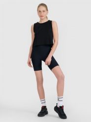 4F Legginsy krótkie dzianinowe damskie - czarne XXL. Czarne legginsy damskie 4f, s, bez wzorów, z dzianiny. Za 79.99 zł.