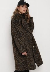 Brązowy Klasyczny Płaszcz z Paskiem w Talii Elwari. Brązowe płaszcze damskie Born2be, l, bez wzorów, klasyczne. Za 369.99 zł.
