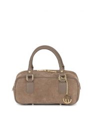 Lia Biassoni Skórzana torebka "Suede" w kolorze szarobrązowym - 27 x 14 x 12 cm rozmiar: onesize. Brązowe torebki klasyczne damskie Lia Biassoni, bez wzorów, z materiału, bez dodatków. Za 260.99 zł.