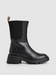 Pepe Jeans FOOTWEAR Sztyblety "Soda Mask" w kolorze czarnym rozmiar: 39. Czarne botki damskie Pepe Jeans FOOTWEAR, z jeansu, sportowe, bez obcasa, na obcasie, bez zapięcia. Za 309.95 zł.
