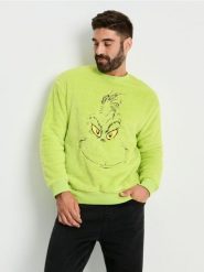 Bluza crewneck regular z misiem Grinch - Inny. Bluzy bez kaptura męskie Sinsay, l. Za 59.99 zł.
