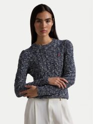 Polo Ralph Lauren Sweter 211947924002 Granatowy Slim Fit. Niebieskie swetry klasyczne damskie Polo Ralph Lauren, xl, z bawełny, bez kołnierzyka. Za 459.99 zł.