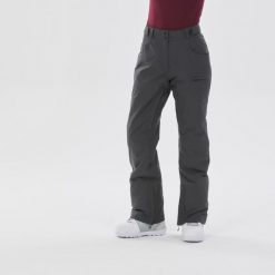 Spodnie snowboardowe damskie Dreamscape SNB 500. Szare spodnie materiałowe damskie DREAMSCAPE, bez wzorów, z materiału, sportowe. W wyprzedaży za 249.99 zł.
