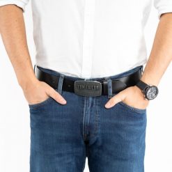 TOM TAILOR MĘSKI PASEK SKÓRZANY KLASYCZNY SKÓRA TG1060R01/791 40mm Gürtel Q.2647 0791 BLACK. Czarne paski męskie Tom Tailor, bez wzorów, z jeansu, eleganckie. Za 99.99 zł.