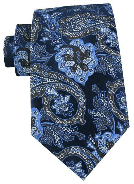 Męski Krawat - Chattier - Odcienie Granatu i Niebieskiego. Niebieskie krawaty i muchy męskie Chattier, bez wzorów, z tkaniny, eleganckie. Za 55.00 zł.