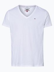 Tommy Jeans T-shirt Mężczyźni Bawełna biały, S. Białe t-shirty męskie Tommy Jeans, m, bez wzorów, z bawełny, bez kołnierzyka. Za 149.95 zł.