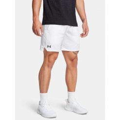Spodenki treningowe męskie Under Armour UA Vanish Woven 6in. Białe szorty męskie Under Armour, bez kołnierzyka. Za 129.99 zł.