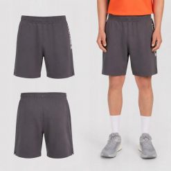 SPODENKI MĘSKIE 4F SPORTOWE DRESOWE Z NADRUKIEM KRÓTKIE KOLOR SZARY. Szare szorty męskie 4f, na lato, bez wzorów, z bawełny, eleganckie. Za 89.99 zł.