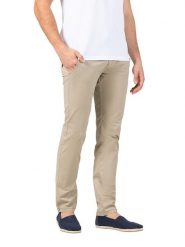 Timezone Spodnie chino "Janno" - Slim fit - w kolorze beżowym rozmiar: W31/L32. Brązowe spodnie materiałowe męskie Timezone, bez wzorów. Za 134.95 zł.