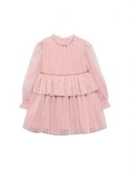 Abel & Lula Sukienka elegancka 5532 Różowy Regular Fit. Czerwone sukienki dziewczęce Abel & Lula, bez wzorów, z syntetyku, eleganckie, bez ramiączek. Za 359.99 zł.