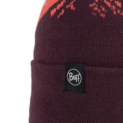 Czapka BUFF KNITTED BEANIE TATIK BURGUNDY. Brązowe czapki męskie Buff, bez wzorów, z elastanu, biznesowe. Za 123.19 zł.