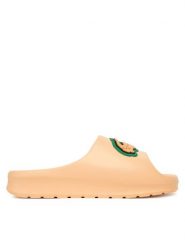 Lacoste Klapki 7-49CFA0027 Różowy. Czerwone klapki damskie Lacoste, bez wzorów, z tworzywa sztucznego, bez obcasa. Za 229.99 zł.
