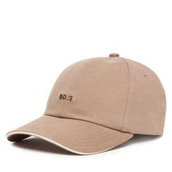 Czapka z daszkiem BOSS. Brązowe czapki z daszkiem damskie Boss, bez wzorów. Za 129.99 zł.