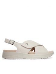 Caprice Sandały 9-28707-46 Biały. Białe sandały damskie Caprice, bez wzorów, bez obcasa, na płaskiej podeszwie. Za 399.99 zł.