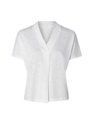 Opus Koszulka - Sanze Kobiety biały, 44. Białe t-shirty damskie Opus, bez wzorów, z materiału, bez kołnierzyka. Za 139.95 zł.