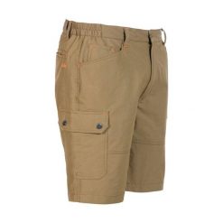 Szorty bermudzkie Idaho Bivouac. Brązowe szorty męskie IDAHO, z materiału, bez kołnierzyka. Za 257.00 zł.