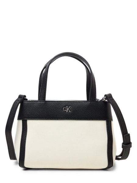 Calvin Klein Torebka Kobiety biały|czarny, ONE SIZE. Białe torebki klasyczne damskie CALVIN KLEIN, bez wzorów, z bawełny, bez dodatków. Za 399.95 zł.
