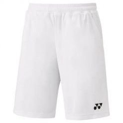 Spodnie badminton męskie Yonex YM0030WH. Białe spodnie materiałowe męskie YONEX, bez wzorów, z materiału, sportowe. Za 229.00 zł.