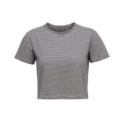 Damska koszulka w paski Black Diamond BD Crop. Szare t-shirty damskie Black Diamond, bez wzorów, z bawełny, bez kołnierzyka. Za 222.50 zł.