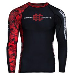 Koszulka sportowa męska Rashguard do MMA EXTREME HOBBY RED WARRIOR. Czarne bielizna termoaktywna męska EXTREME HOBBY, m, bez wzorów, z bawełny. Za 209.00 zł.
